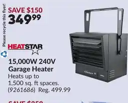 Princess Auto HEATSTAR 15,000W 240V Garage Heater offer