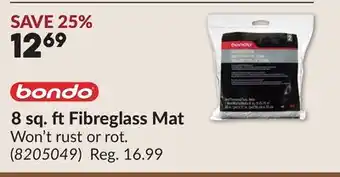 Princess Auto 8 sq. ftFibreglass Mat offer