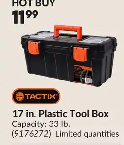 Princess Auto TACTIX 17 in. Plastic Tool Box offer