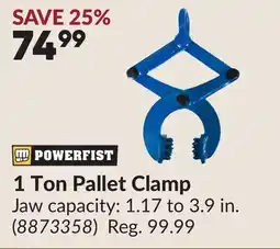 Princess Auto 1 Ton Pallet Clamp offer