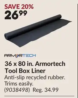 Princess Auto 36 x 80 in. Armortech Tool Box Liner offer