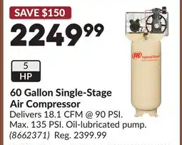 Princess Auto 60 Gallon Single-Stage Air Compressor offer