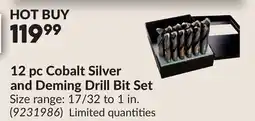 Princess Auto 12 pc Cobalt Silver and Deming Drill Bit Set offer