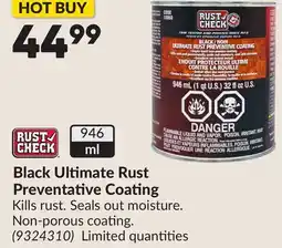 Princess Auto RUST CHECK Black Ultimate Rust Preventative Coating offer