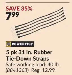Princess Auto 5 pk 31 in. Rubber Tie-Down Straps offer