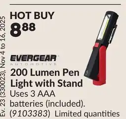 Princess Auto 200 Lumen Pen Light with Stand offer