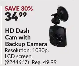 Princess Auto HD Dash Cam with Backup Camera offer