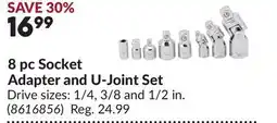 Princess Auto 8 pc Socket Adapter and U-Joint Set offer