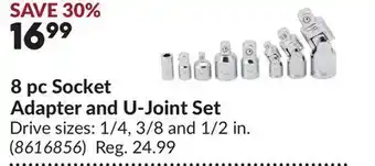 Princess Auto 8 pc Socket Adapter and U-Joint Set offer