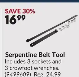 Princess Auto Serpentine Belt Tool offer