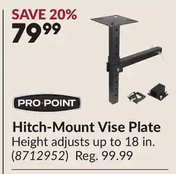 Princess Auto Pro.Point Hitch-Mount Vise Plate offer
