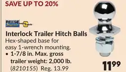Princess Auto Interlock Trailer Hitch Balls offer