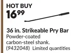 Princess Auto GREASE & GEAR 36 in. Strikeable Pry Bar offer