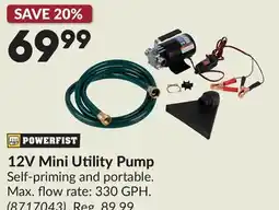 Princess Auto POWERFIST 12V Mini Utility Pump offer