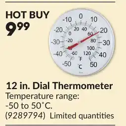 Princess Auto 12 in. Dial Thermometer offer