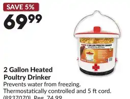Princess Auto 2 Gallon Heated Poultry Drinker offer