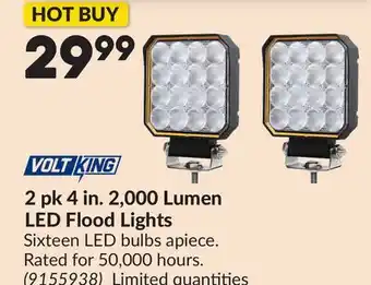 Princess Auto 2 pk 4 in. 2,000 Lumen LED Flood Lights offer