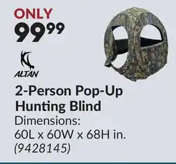 Princess Auto ALTAN 2-Person Pop-Up Hunting Blind offer