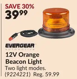 Princess Auto 12V Orange Beacon Light offer