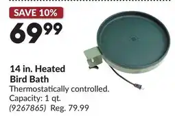 Princess Auto 14 in. Heated Bird Bath offer