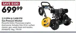 Princess Auto 2.5 GPM @ 3,400 PSI Gas Pressure Washer offer