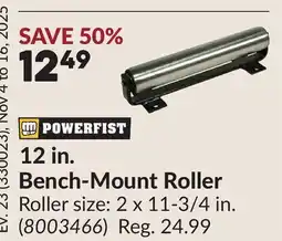 Princess Auto 12 in. Bench-Mount Roller offer