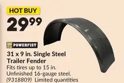 Princess Auto 31 x 9 in. Single Steel Trailer Fender offer