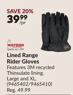 Princess Auto Lined Range Rider Gloves offer