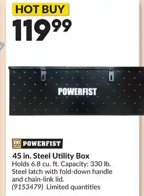 Princess Auto POWERFIST 45 in. Steel Utility Box offer