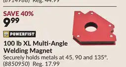 Princess Auto POWERFIST 100 lb XL Multi-Angle Welding Magnet offer