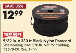 Princess Auto 5/32 in. x 330 ftBlack Nylon Paracord offer