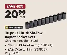 Princess Auto 10 pc 1/2 in. dr Shallow Impact Socket Sets offer