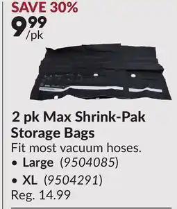 Princess Auto 2 pk Max Shrink-Pak Storage Bags, Large, XL offer