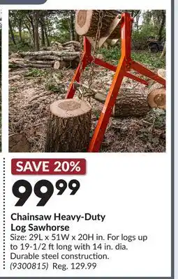 Princess Auto Chainsaw Heavy-Duty Log Sawhorse offer