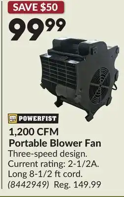 Princess Auto 1,200 CFM Portable Blower Fan offer