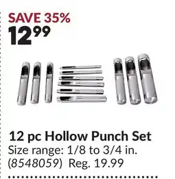 Princess Auto 12 pc Hollow Punch Set offer
