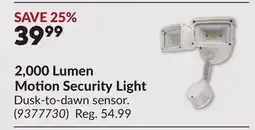 Princess Auto 2,000 Lumen Motion Security Light offer