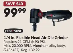 Princess Auto 1/4 in. Flexible Head Air Die Grinder offer