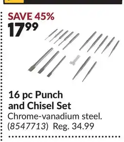 Princess Auto 16 pc Punch and Chisel Set offer