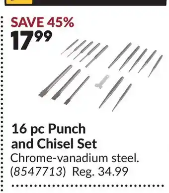 Princess Auto 16 pc Punch and Chisel Set offer