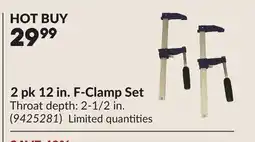Princess Auto 2 pk 12 in. F-Clamp Set offer