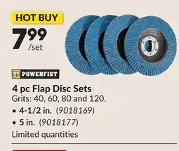 Princess Auto 4 pc Flap Disc Sets offer