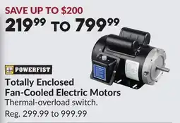 Princess Auto Totally Enclosed Fan-Cooled Electric Motors offer