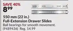 Princess Auto Full-Extension Drawer Slides offer