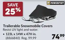 Princess Auto Trailerable Snowmobile Covers offer