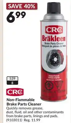 Princess Auto Non-Flammable Brake Parts Cleaner offer