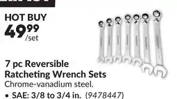 Princess Auto SAE: 3/8 to 3/4 in. 7 pc Reversible Ratcheting Wrench Sets offer