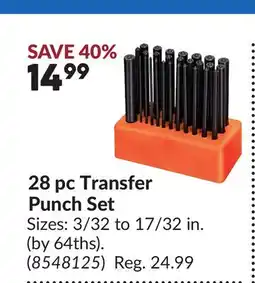 Princess Auto 28 pc Transfer Punch Set offer
