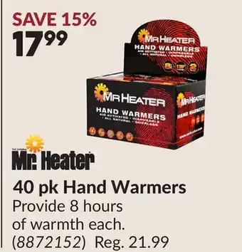 Princess Auto 40 pk Hand Warmers offer