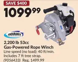 Princess Auto 2,200 lb 53cc Gas-Powered Rope Winch offer